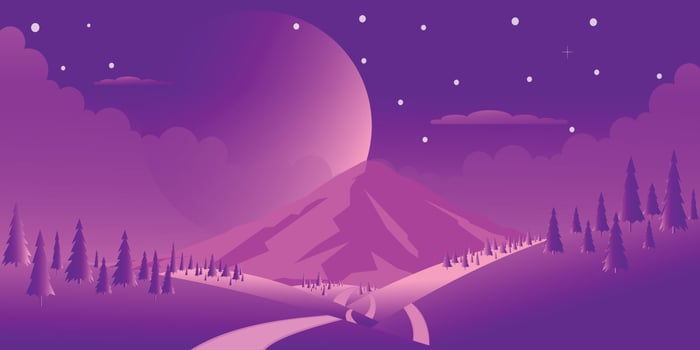 An eye soothing night calmness background with beauty of nature vector