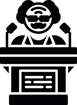 Politician Creative Icon Design vector