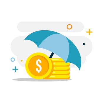 fund protection concept illustration flat design vector eps10. modern graphic element for landing page, empty state ui, infographic, icon