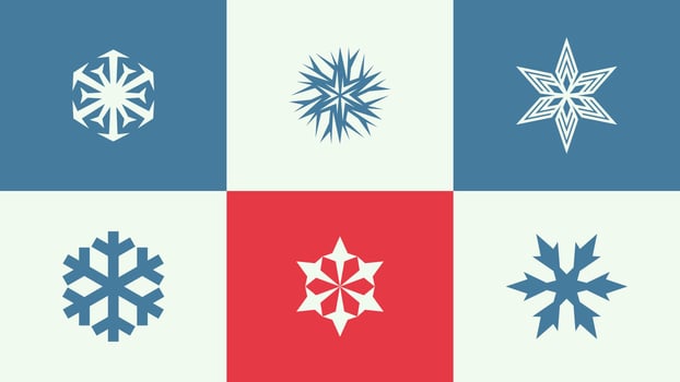 Snowflakes Design Set of 6 vector