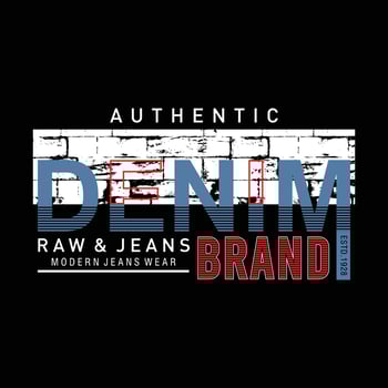 Authentic denim typography,t-shirt graphics, vectors