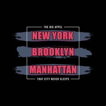 New york brooklyn typography t shirt concept vector