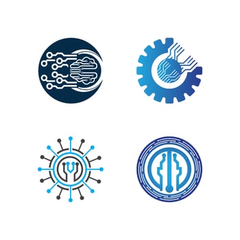 Technology logo images illustration design vector