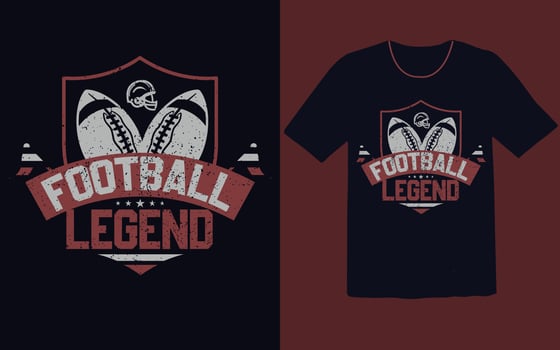 'Football legend' American football t shirt design vector