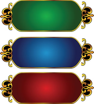 Set Of Luxury Golden Arabic Islamic Banner Title Frame Png Transparent Background Gold Text Box Vector Design Images