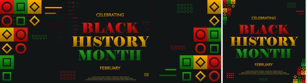 Happy black history month simple background vector illustration flat style. Suitable for poster, cover, web, social banner, or flyer