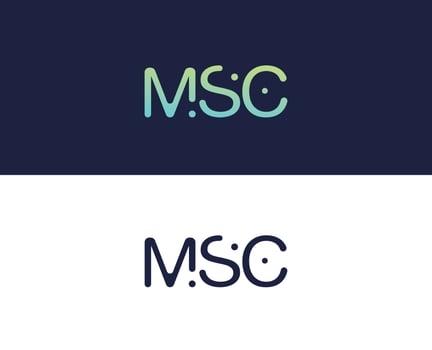 M S C Letter  typography logo design vector