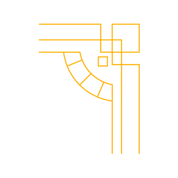 Corner Art deco outline stroke ornament in golden color for classy and luxury style. premium vintage line art design element png