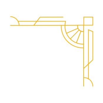 Corner Art deco outline stroke ornament in golden color for classy and luxury style. premium vintage line art design element png