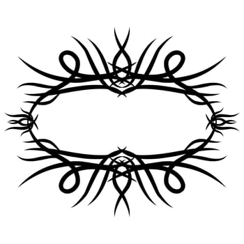 Abstract tribal frame, border, motif, tattoo, ornament, decoration collection set for web or print design element vector