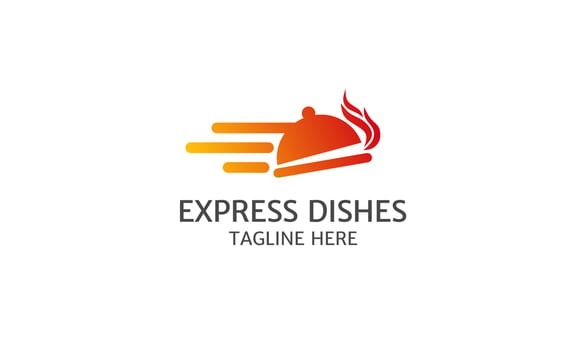 food delivery logo simple and clean vector design