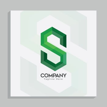 Business Letter S logo Design With 3D Style And White Background. Free Concept With Mockup Design. vector
