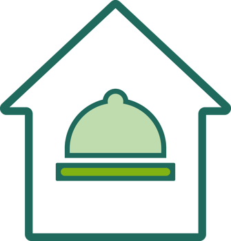 green outline home icon png