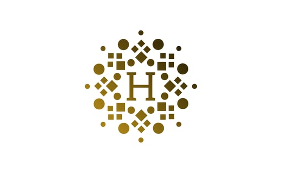 Abstract round initial letter luxury ornament logo vector