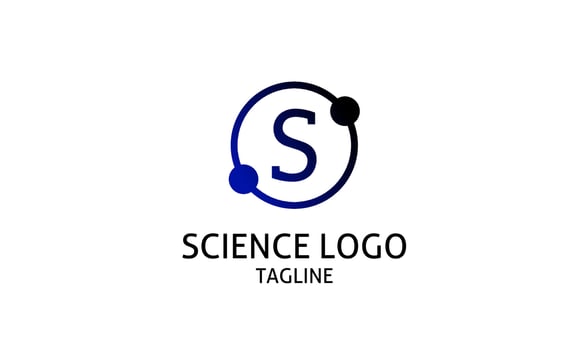 abstract circle connection minimalist letter S logo design for science, technology, professional bussines vector
