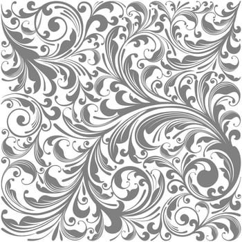 Background vector design with floral ornament