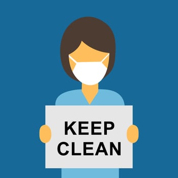 Vector illustration of keep clean campaign