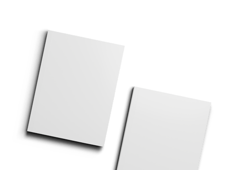 Magazine and book cover mockup png