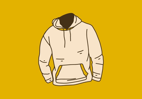 Vintage art illustration of the hoodie vector