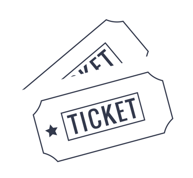 Ticket icon in white colors. Voucher signs illustration. png