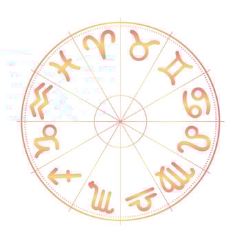pink Pastel Astrological horoscope wheel circle background with zodiac signs. Flat Vector illustration easy to use for decorate in banner, poster, card