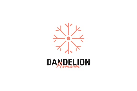 Dandelion logo design vector template illustration