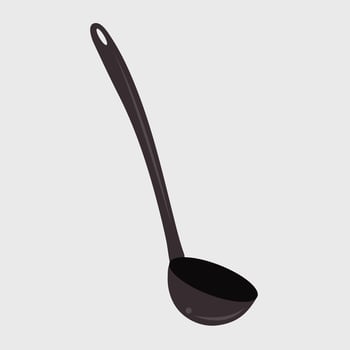 Kitchen soup ladle vector illustration for graphic design and decorative element
