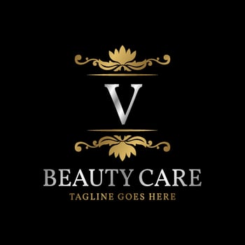 letter V initial luxury vector logo design