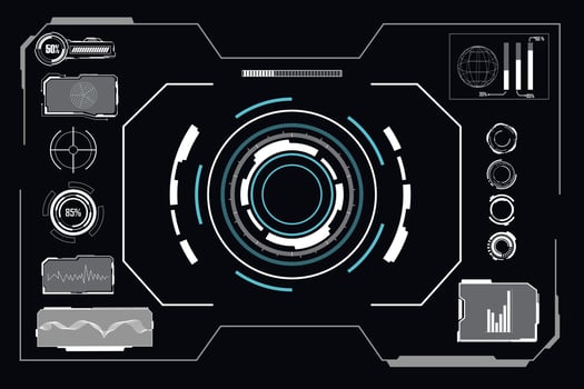 abstract technology futuristic concept hud interface hologram elements of digital data and circle vector
