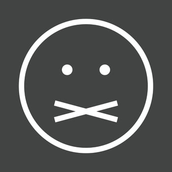 Mute Line Inverted Icon vector