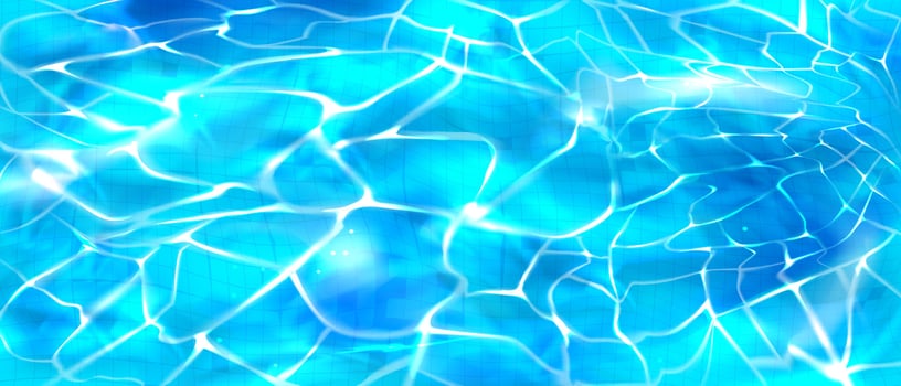 Water pool top view background with aqua ripples vector