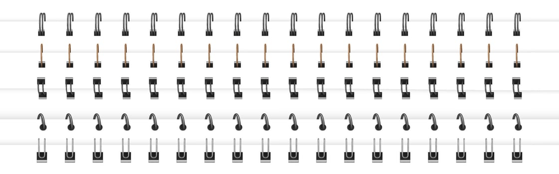 Notebook spirals, wire ring bindings and springs vector
