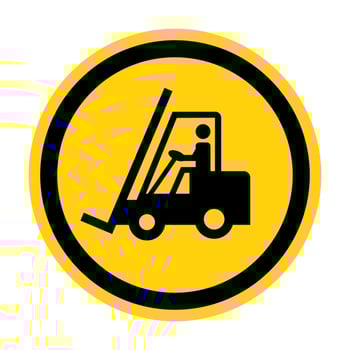 Warning Do not operate the forklift vector
