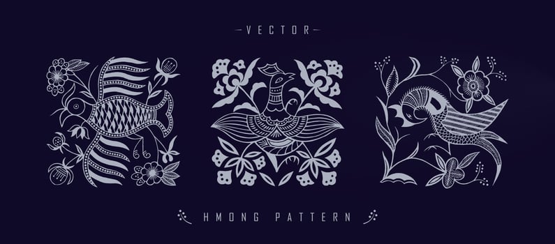 Chinese traditional art patterns vector