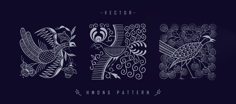 Chinese traditional art patterns vector