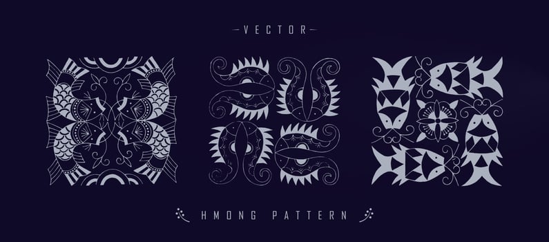 Chinese traditional art patterns vector