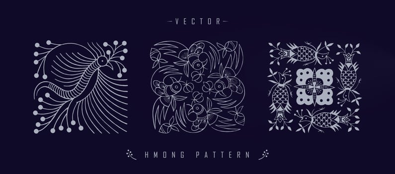 Chinese traditional art patterns vector