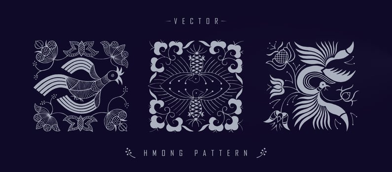 Chinese traditional art patterns vector