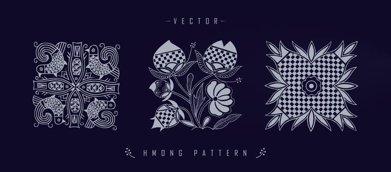 Chinese traditional art patterns vector