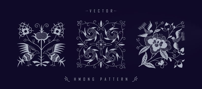Chinese traditional art patterns vector