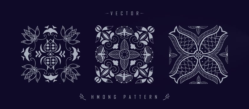 Chinese traditional art patterns vector