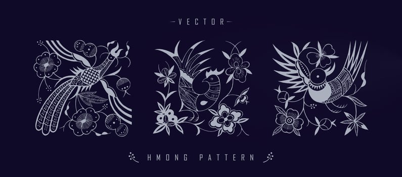 Chinese traditional art patterns vector