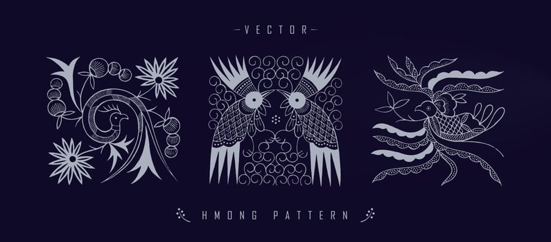 Chinese traditional art patterns vector