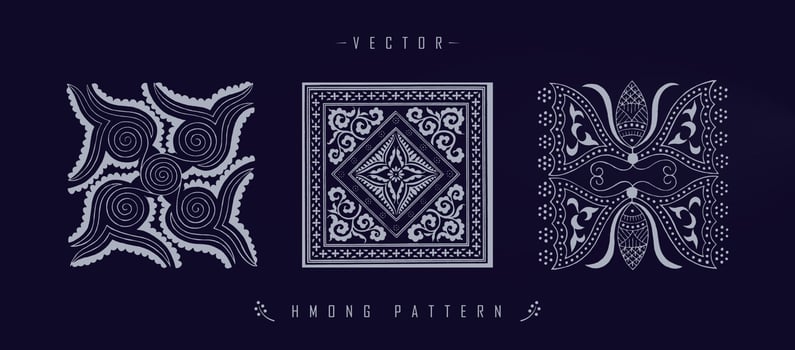 Chinese traditional art patterns vector