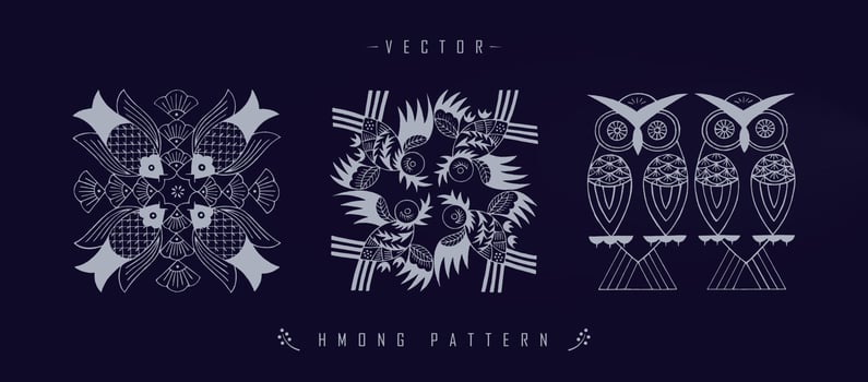 Chinese traditional art patterns vector