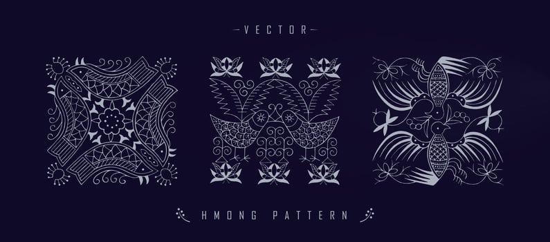Chinese traditional art patterns vector
