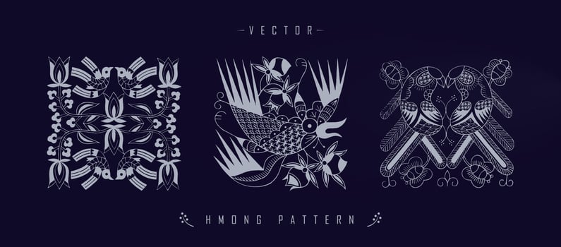 Chinese traditional art patterns vector