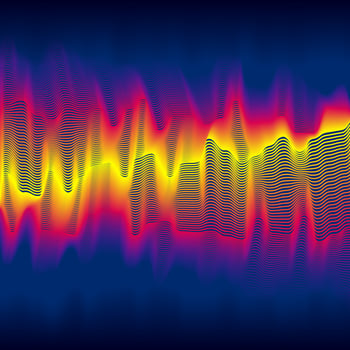 Infrared heat wave background with blended lines vector