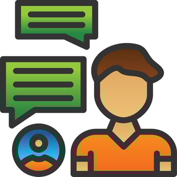 Discussion Vector Icon Design