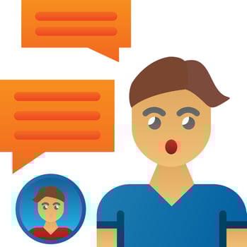 Discussion Vector Icon Design
